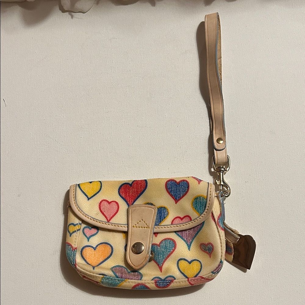 Dooney & Bourke Colorful Heart Wristlet